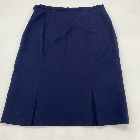 Pendleton Classic Navy Pencil Skirt 100% Virgin Wool Size 10 - Picture 2 of 9